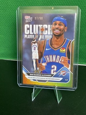 Shai Gilgeous-Alexander 2025-26 NBA Topps Now #CPOY 37/50 GOLD /50 OKC Thunder