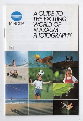 Guide Exciting World Maxxum Photography (1980's?) Camera Brochure In English
