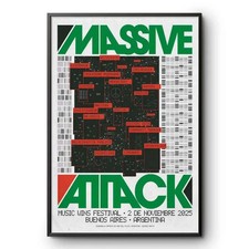 Massive Attack Buenos Aires Nov 2 2025 Poster, Tour 2025 Concert Print