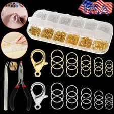 1200pcs Lobster Claw Clasp Fit Necklace Bracelet Jewelry DIY Chain Ring Hook Set