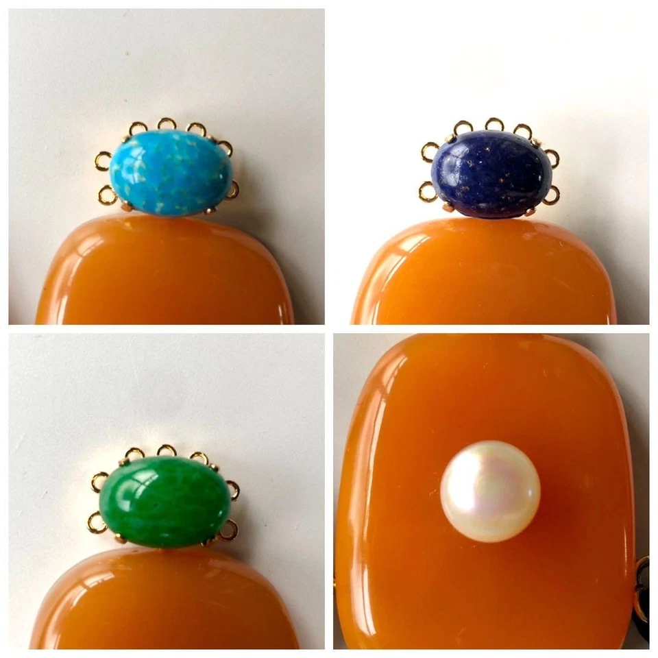 Collar Colgante MARNI Cuerno Perla con Bolsa para el Polvo Excelente Estado Foto 3 de 4