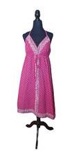 ISSAC MIZRAHI FOR TARGET PINK BANDANA STYLE HALTER DRESS SIZE 12