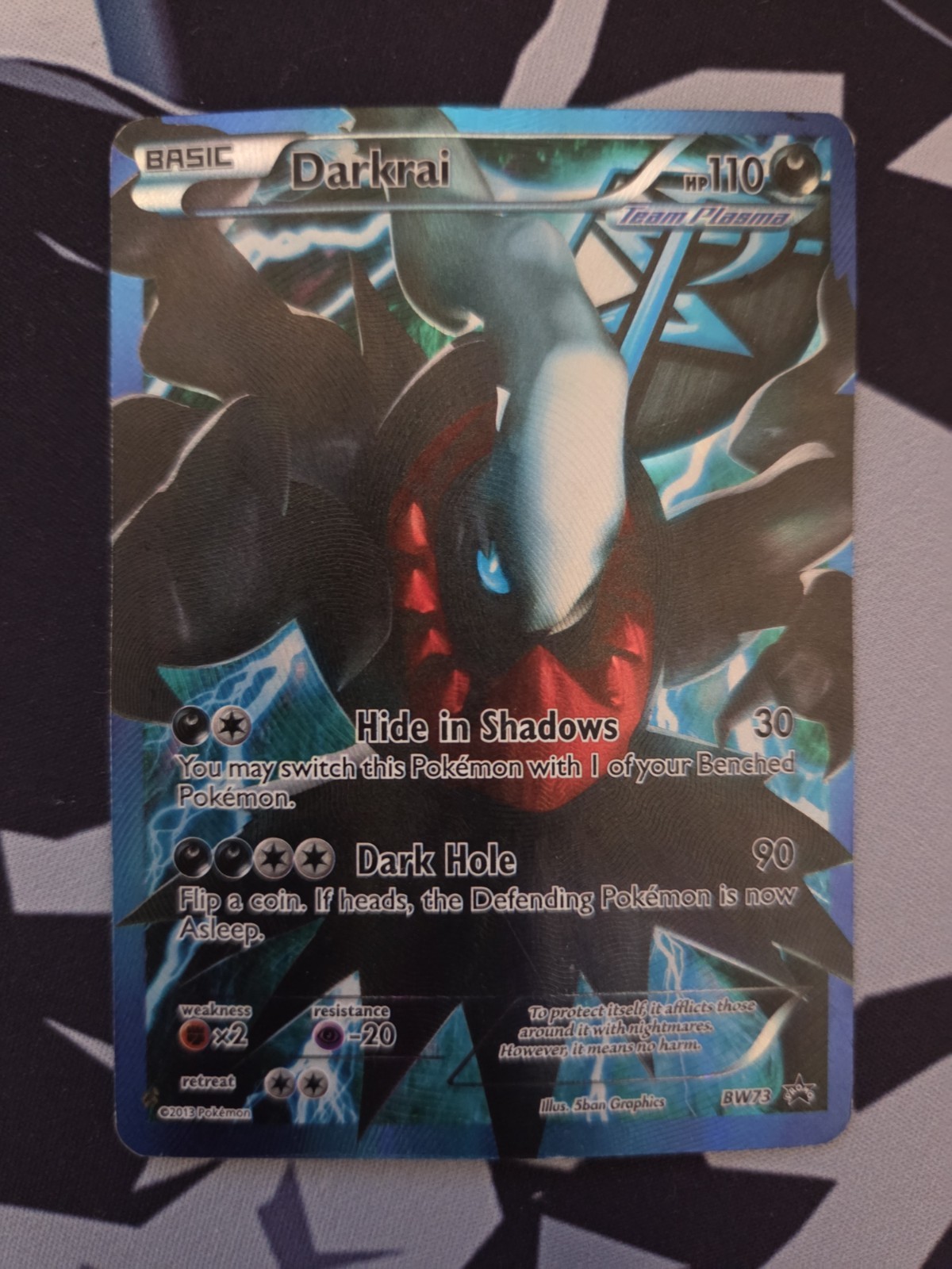 Darkrai BW73 Black Star Promo Full Art Holo Pokemon Card MP #BW73