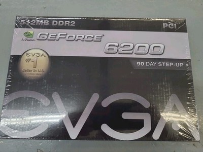 EVGA GeForce 6200 512MB DDR2 PCI Graphics Card New Sealed Box