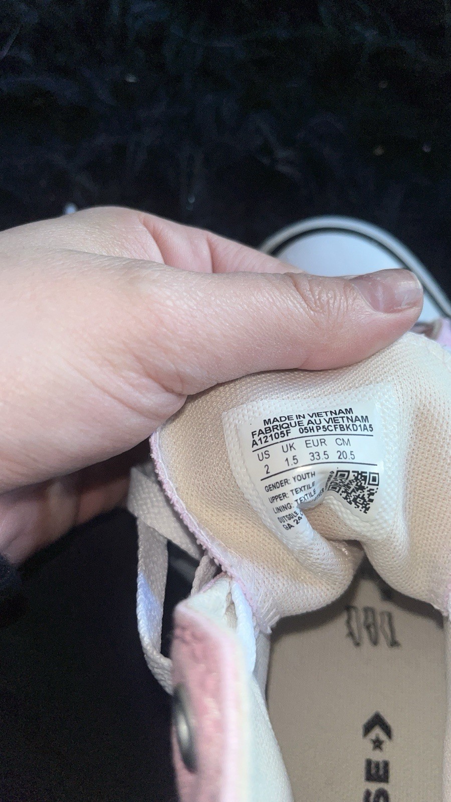 Converse Pink High Top Girls (Kids) Canvas Sneakers US 2 thumbnail 3