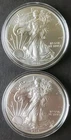 Two 2016 $1 American Silver Eagle Dollars in Capsules