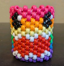 Multi Color Rainbow Domo Kandi Cuff Handmade Bracelet