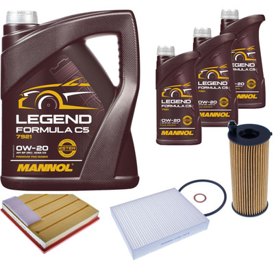 Inspektionspaket MANNOL 0W-20 Legend Formula C5 8L für BMW 1er 120i 125i 3er