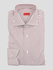 NEW ISAIA MULTICOLOR COTTON SHIRT US 17 - EU 43 2IS20