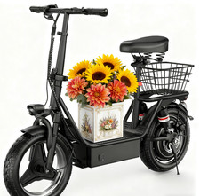 Electric Scooter with Seat 45Miles 30MPH 14" Adjustable Commuting Scooter US