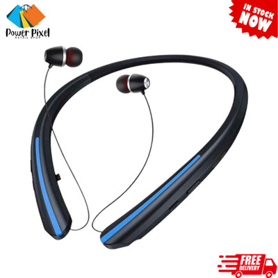 Bluetooth Headphones Neckband Retractable, Wireless Earbuds HX801S weatproof,