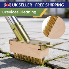 2 in 1 Weed Remover Tool Wire Brush & Scraper for Patio Decking Block Paving UK
