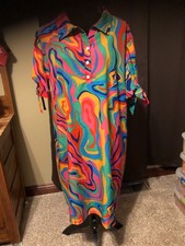 Women's bright colors dress short sleeves with ties Shein Curve Size 3XL
