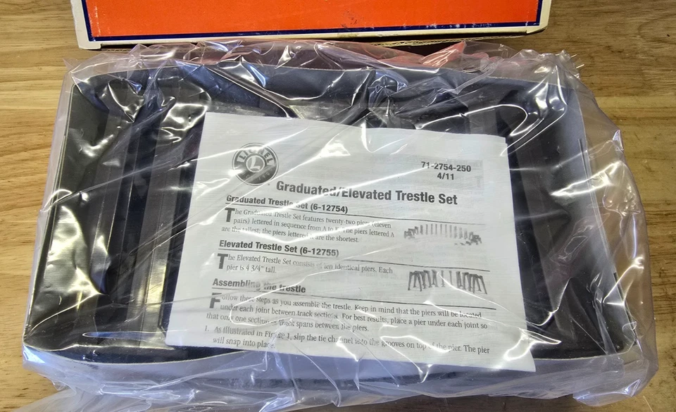 Lionel O Gauge Elevated Railroad Train Trestle Set 6-12755 Set 10 Piers + Box - Image 3 of 4