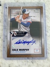 2021 Topps 70 Years of Baseball Series 2 Gold /50 Autographed Dale Murphy Card
