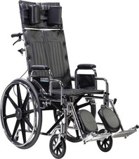 Drive DeVilbiss Healthcare drive Sentra Reclining Wheelchair, 22-Inch Seat Width