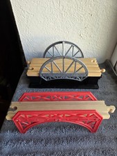 Lot Of 2 Wooden Railway Bridges Thomas Friends Brio Compatible GUC