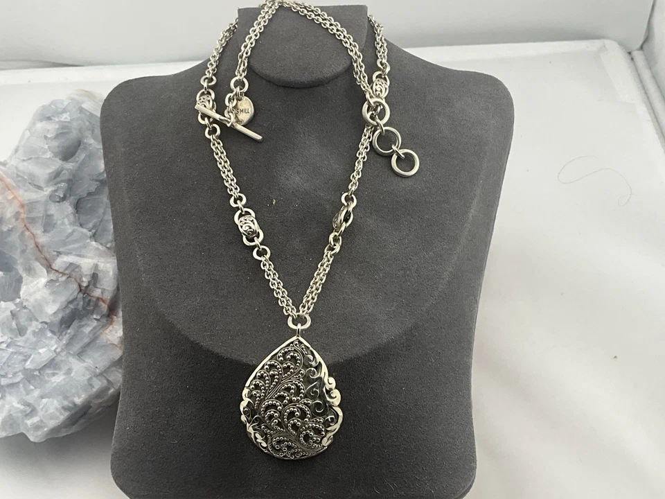 LOIS HILL Colgante de Lágrima de Ley 925 en Estación de Recorte de Doble Hilo Foto 3 de 4