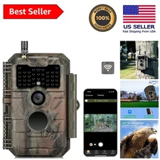 48MP WiFi Game Camera with No Glow Night Vision & Motion Activation, Camo Design