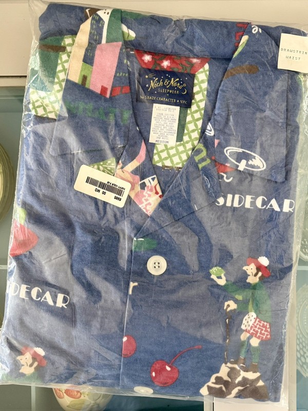 “Happy Hour” Nick and Nora VTG NIP  Pajama Set Medium RARE - Not Target Line