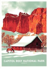 Capitol Reef National Park Claire Hummel Art Postcard Unposted