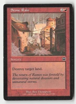 Stone Rain 215 Common Mercadian Masques Magic: The Gathering Lightly Played