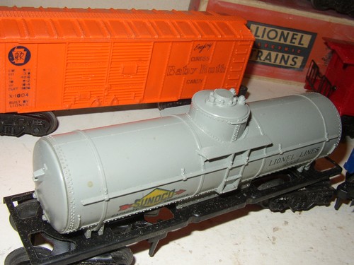 5 Lionel freight 1001T Tender 1004 Baby Ruth 1005 Sunoco 1007 caboose 1002 gond - Picture 3 of 9