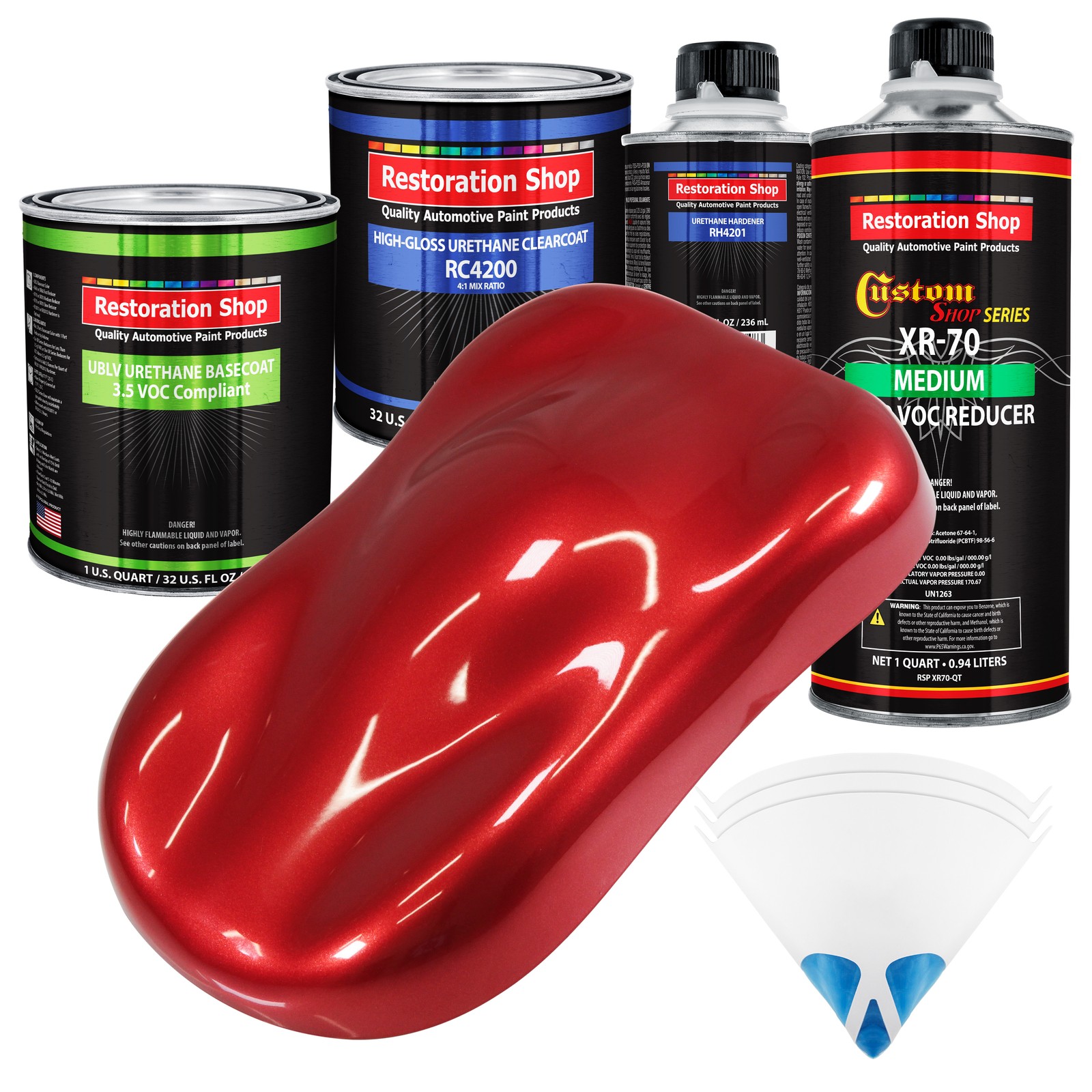 Firethorn Red Pearl Quart Low VOC Urethane Basecoat Auto Paint Kit