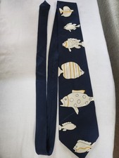 Neck Tie VTG Save the Children 90s Fish Theme 100% Silk