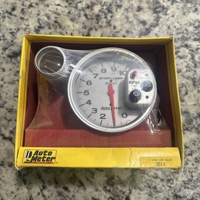 Auto Meter 3911 Sport Comp Ultra-lite 10,000RPM Tach, 5'' Dia, W Shift Lite