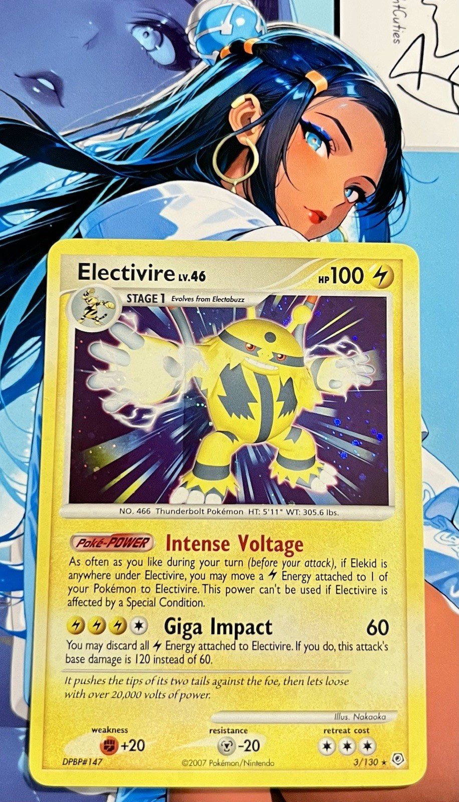 Electivire 3/130 Diamond and Pearl Holo Rare Pokémon TCG 2007