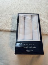 Club Room Handkerchiefs 3 Pack White 100 Cotton