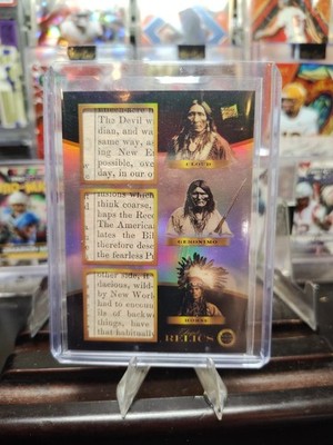 2025 Pieces of The Past Red Cloud Geronimo and Crazy Horse Triple Relic Card