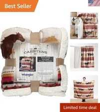 Wrangler Ultra  Super Soft Plush Sherpa Fleece Oversized Throw Blanket 54" x ...