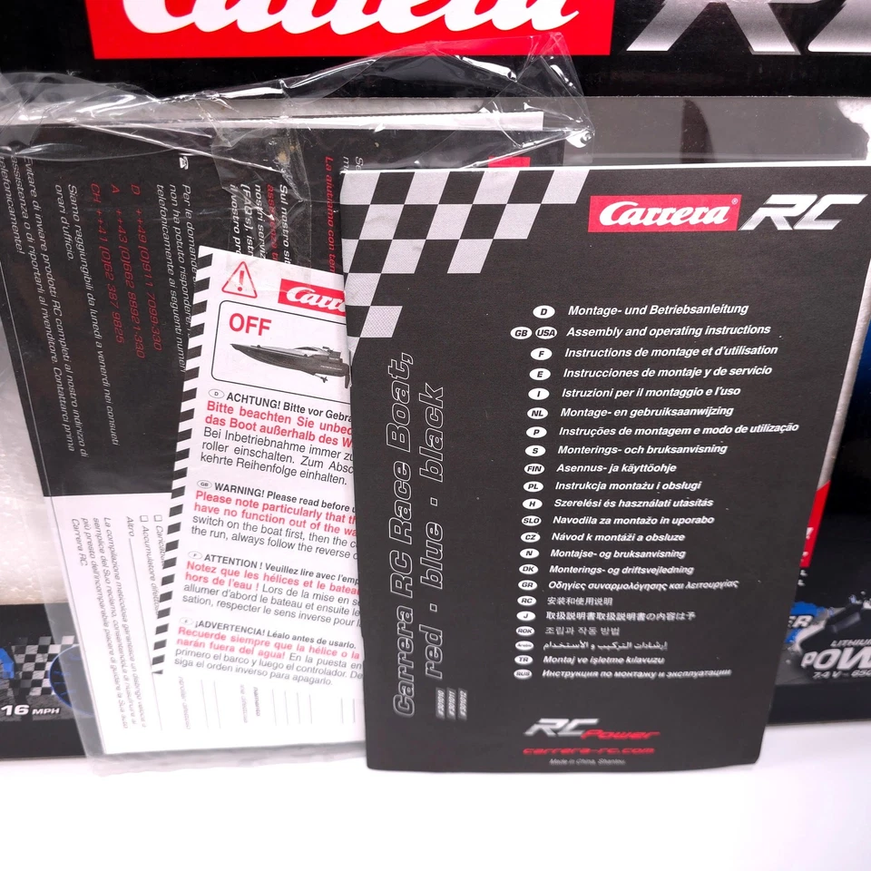 Carrera RC Racing Speed Boat Blue Gold Flake Paint Needs Battery - Image 3 of 4