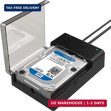USB 3.0 to SATA External Hard Drive Lay-Flat Docking Station for 2.5 or 3.5in HD