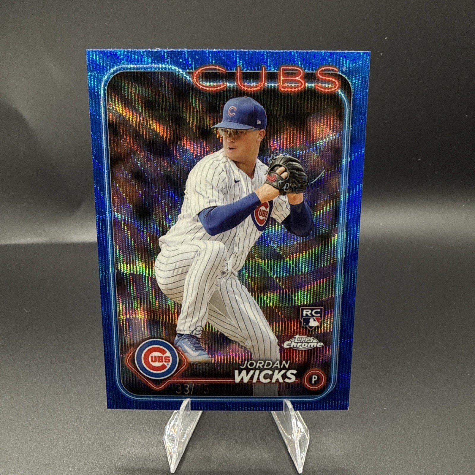 2024 Topps Chrome  JORDAN WICKS  RC  #67  Blue Wave Refractor /75