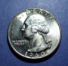 1960 Washington Quarter  BU