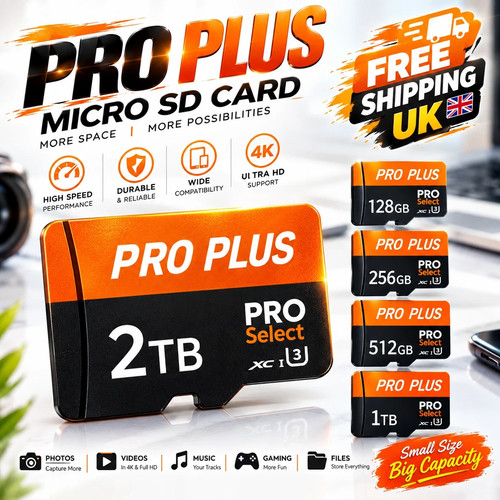 Micro SD TF memory card 128GB 256GB 1TB 2TB High Speed Class 10 Storage Card