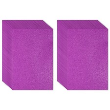 20 Sheets 2mm Glitter Foam Sheet, 16" x 12" Purple Sparkle EVA Paper