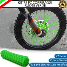 KIT COPRIRAGGI RUOTE MOTO VERDE 72 PEZZI IN ABS PER KTM EXC 250 (2010)