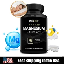 Magnesium L-Threonate Natural Stress Relief Formula, Mood Support 120 Caps