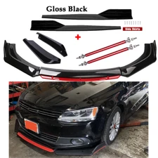 Front Bumper Lip Spoiler Splitter Rear Lip Side Skirt For VW Volkswagen GTI