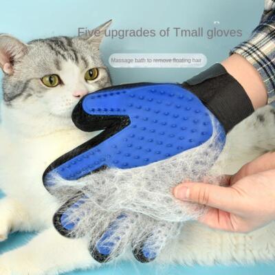 Silikon Haustierpflegehandschuhe Katzen Haarbürste und Kamm Handschuhe zum Baden von Hunden sauber