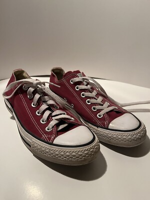 Converse All Star Chuck Taylor Canvas Low Top Maroon Sneakers M9691 Men  6/Wmn