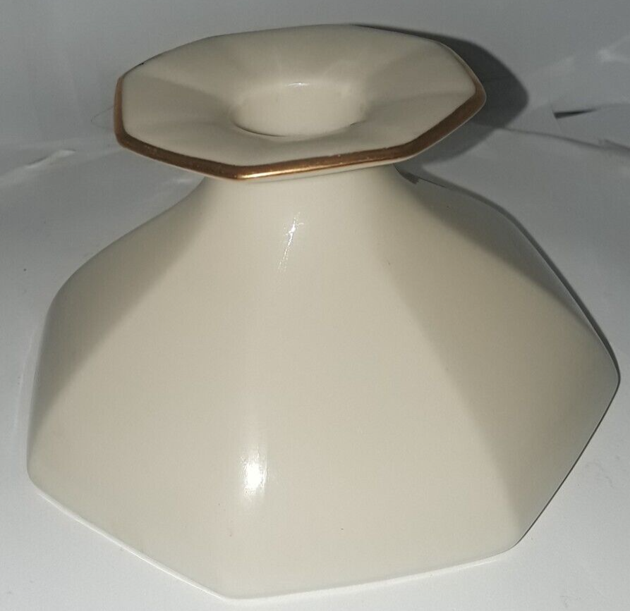 Lenox SPECIAL Ivory 24K Gold Fine Bone China Taper Candle Stick