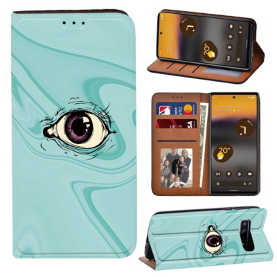 Bedruckte Leder Handy Brieftasche Ständer Cover Hülle für Google Pixel 8a