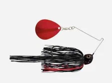 Strike King Spinnerbaits NIGHT Fishing Series ( TGN12C ) 1/2oz ,  Black & Red 