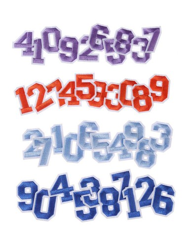 10pcs 0-9 Number Patch Patches College Iron Sew On Alphabet Embroidery Clothes│ - Picture 19 of 32