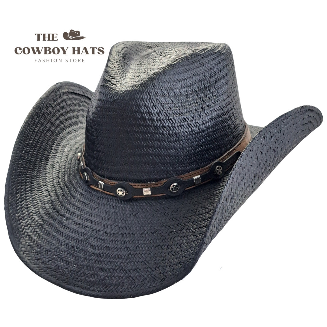 3161 Black Stallion Leather Hat: The Ultimate Blend Of Strength And Style (us, Hatfield Stallion Black Trucker Snapback Cap | TOPPERZSTORE.COM main image 2